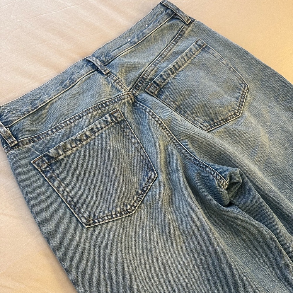 Garage Denim Low Rise Baggy Jeans Light Wash, Size 7 / 28 - Picture 10 of 11